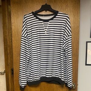 Black and White Striped women’s shirt